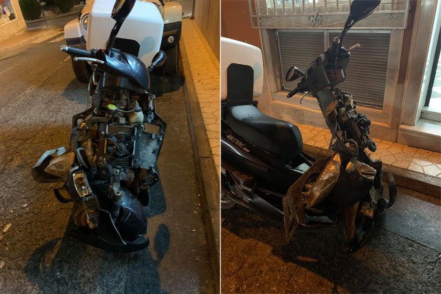Buscan al conductor de una furgoneta que arrolló una moto de un repartidor y se dio a la fuga