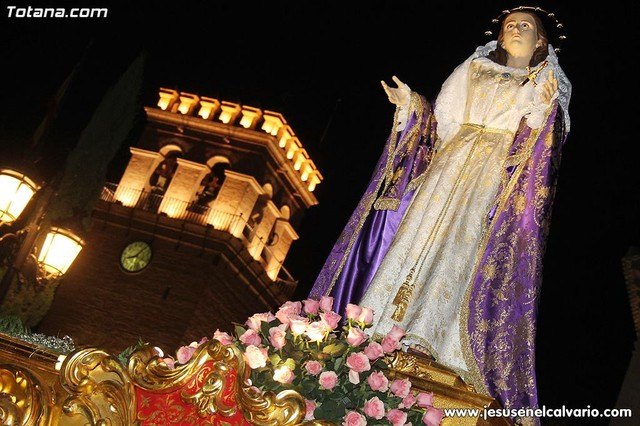 Se bendice la imagen de la Virgen del Calvario y el trono del conjunto escultórico de 'El Lavatorio de Pilatos”