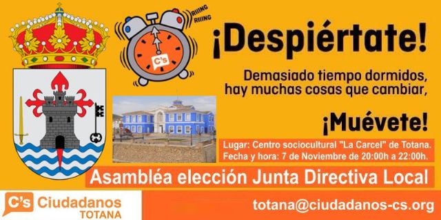Asamblea para la elección de la Junta Directiva Local del partido Ciudadanos de Totana