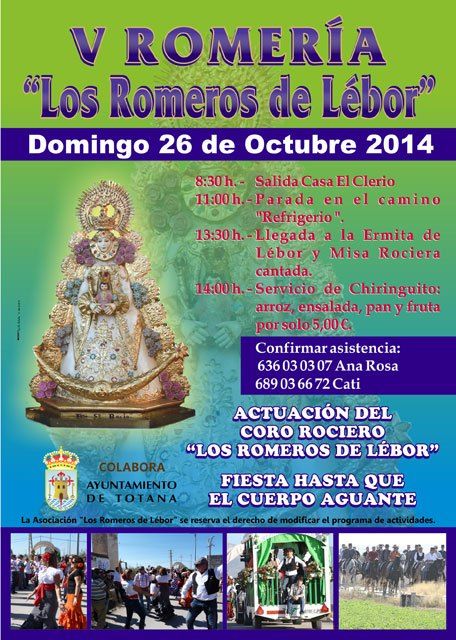 Este domingo, día 26 de octubre, se celebra la V Romería de Lébor con la organización de varias actividades