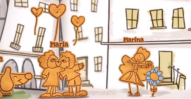 Un dibujo de María, una niña totanera de 6 años, en el anuncio de TV de Tosta Rica