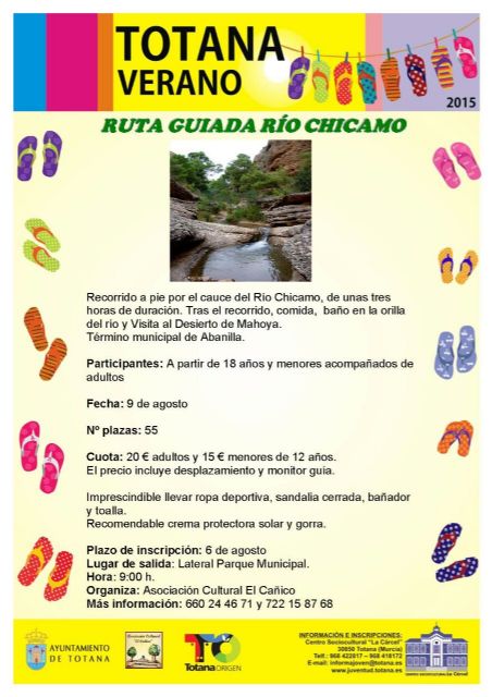 La Asociación Cultural 'El Cañico' organiza una ruta guiada al río Chicamo (Abanilla)