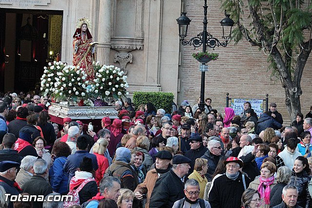 La '7 Televisión Región de Murcia' transmitirá en directo la romería de regreso de la imagen de Santa Eulalia a su santuario el próximo 7 de enero