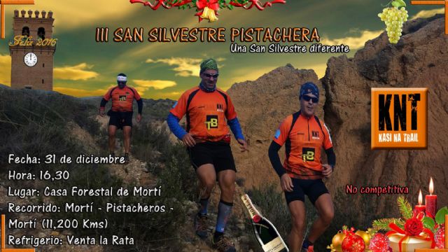 La III San Silvestre Pistachera, organizada por 'Kasi Ná Trail', tendrá lugar el próximo 31 de diciembre