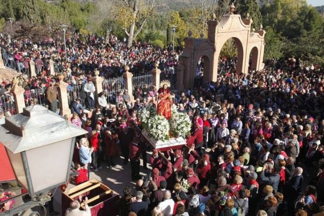 La “7 Televisión Región de Murcia” transmitirá mañana en directo la romería de regreso de la imagen de Santa Eulalia a su santuario