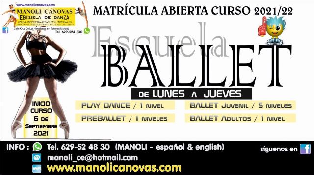 La Escuela de Danza Manoli Cánovas inicia el curso 2021-22
