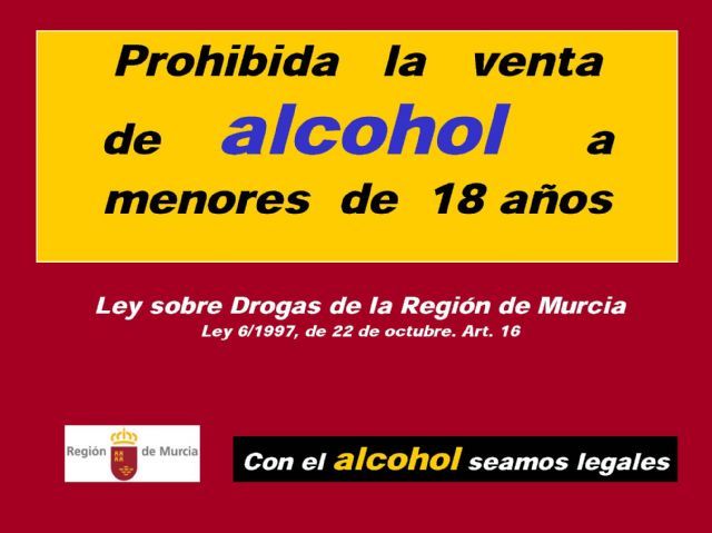 Promueven una campaña de concienciación ciudadana para prohibir la venta y consumo de alcohol a menores de 18 años.
