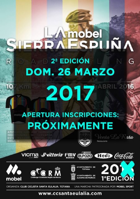 La 2ª edición de la Marcha Ciclista 'Mobel SportSierra Espuña” será el 26 de marzo