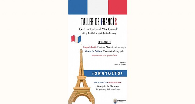 Educación organiza el 8° Taller de Francés, del 9 de abril al 15 de junio, de carácter gratuito