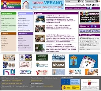 Se adjudica el mantenimiento y hospedaje de la página web corporativa municipal Totana.es