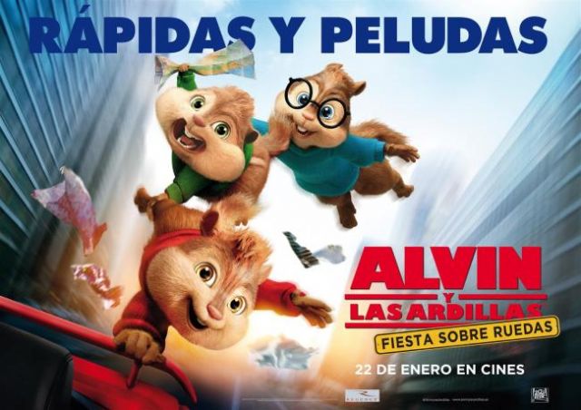 Se retoma este próximo fin de semana el programa de cine con la película 'Alvin y las ardillas. Fiesta sobre ruedas'
