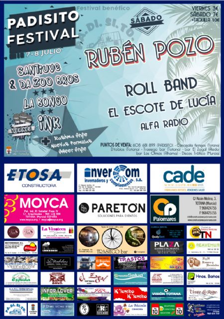 Rubén Pozo, ex miembro de Pereza, estará en Totana en el sexto PADISITO Festival