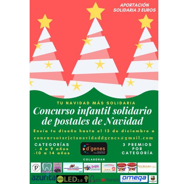 D´Genes organiza un Concurso infantil solidario de postales de Navidad, dirigido a niños de 4 a 14 años