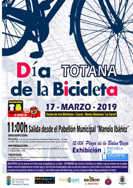 El Día de la Bicicleta se celebrará el próximo 17 de marzo, organizado por la Concejalía de Deportes y 'Terra Sport Ciclyng'