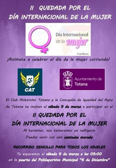 Mañana tendrá lugar la II Quedada por el Día Internacional de la Mujer