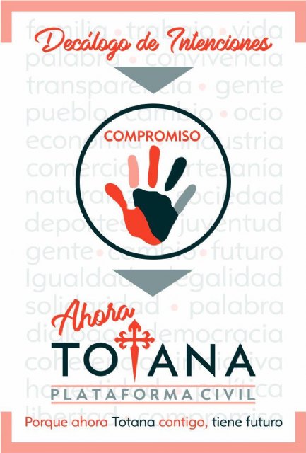 DECÁLOGO DE INTENCIONES. Ahora Totana -Plataforma Civil-