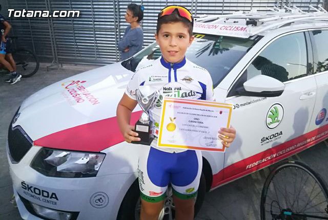 El totanero Luis Cayuela Cánovas triunfa en el Campeonato Regional de Ciclismo de Escuelas de Ruta