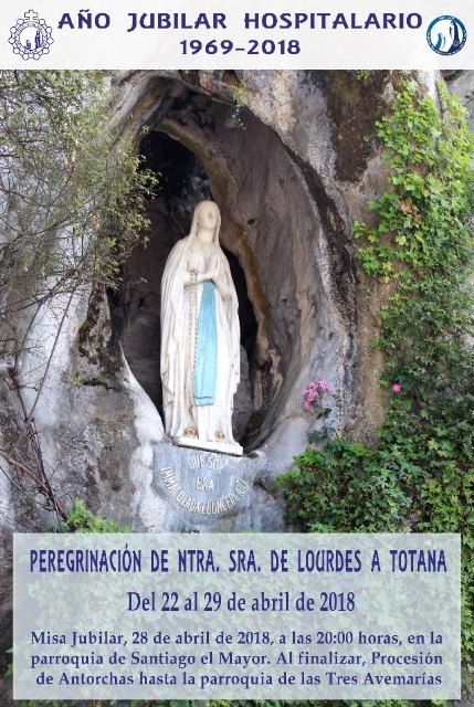 Actos que se van a celebrar con motivo de la visita de la Virgen de Lourdes a Totana