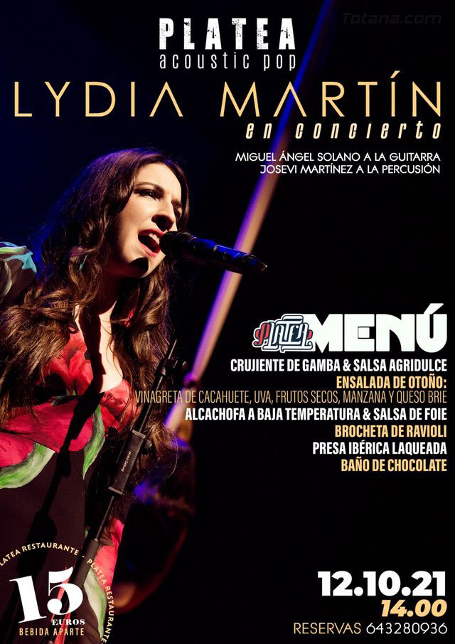 Lydia Martín actuará este martes en Totana