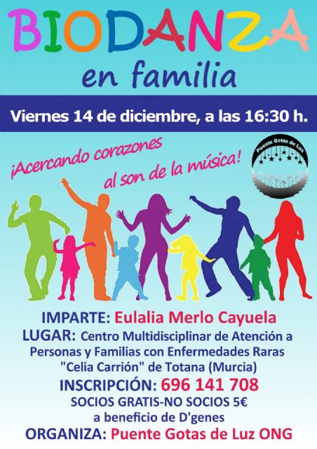 Tarde de Biodanza en familia en el Centro Multidisciplinar 'Celia Carrión Pérez de Tudela' el próximo 14 de diciembre