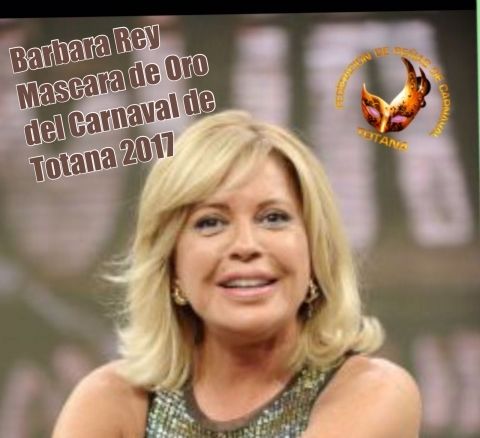 La artista totanera Bárbara Rey es designada la 'Máscara de oro' del Carnaval de Totana del año 2017