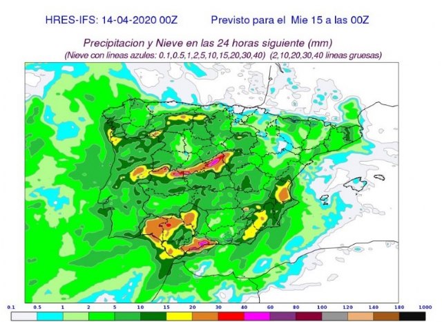 La AEMET activa el aviso amarillo por lluvias en el Valle del Guadalentín
