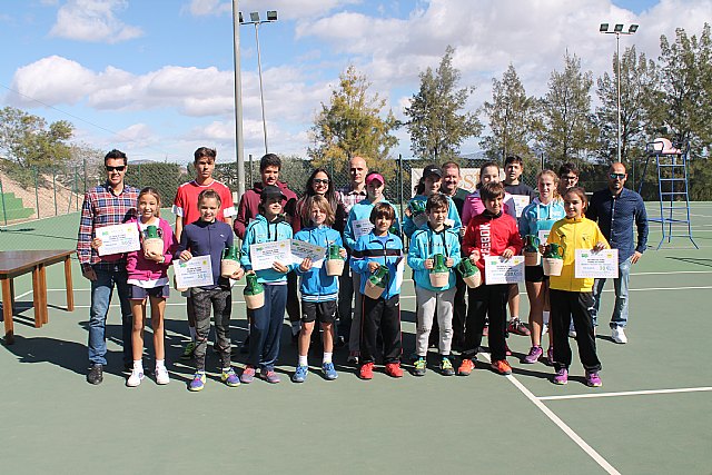 Entrega de trofeos del XVI Open Promesas de Tenis 'Ciudad de Totana'
