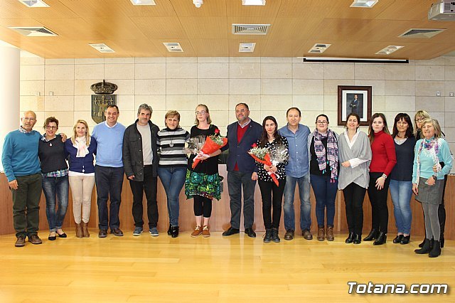 Dos jóvenes europeas han concluido hoy sus prácticas formativas en el Ayuntamiento de Totana, en el marco del programa 'Eurodisea´2016'