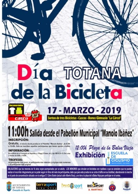 El Día de la Bicicleta se celebra este domingo 17 de marzo, organizado por la Concejalía de Deportes y 'Terra Sport Ciclyng'