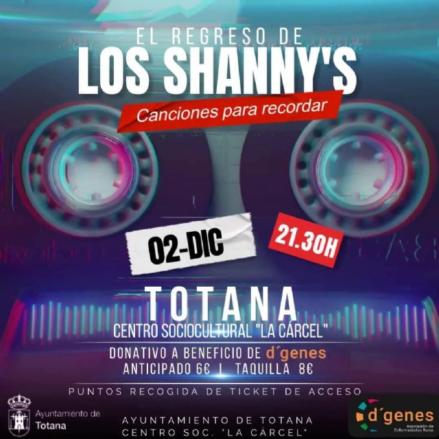 El regreso de Los Shanny’s, canciones para recordar: concierto solidario a beneficio de D’genes