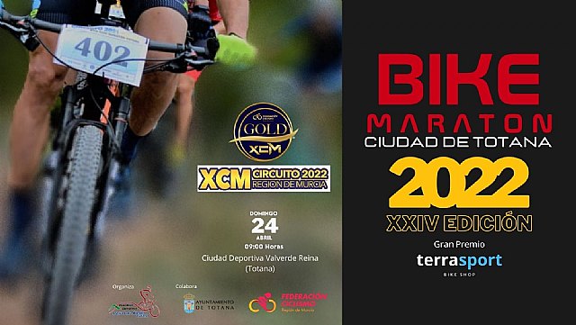 La XXIV edición de la Bike Maratón Ciudad de Totana tendrá lugar el 24 de abril
