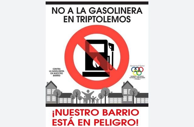 La plataforma en defensa de los vecinos de Triptolemos rechaza la instalación de una gasolinera en su barrio