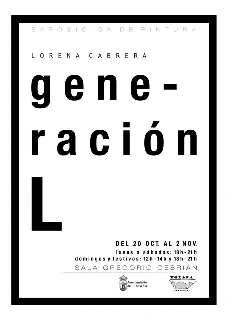 La exposición de pintura de Lorena Cabrera 'gene-ración L' se inaugura este próximo viernes en la sala 'Gregorio Cebrián'