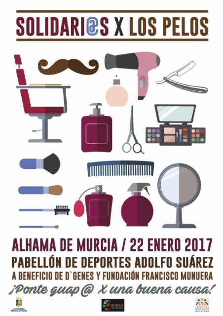 El Ayuntamiento de Totana apoya la iniciativa 'Solidarios por los pelos', un evento a beneficio de D´Genes y la Fundación Francisco Munuera