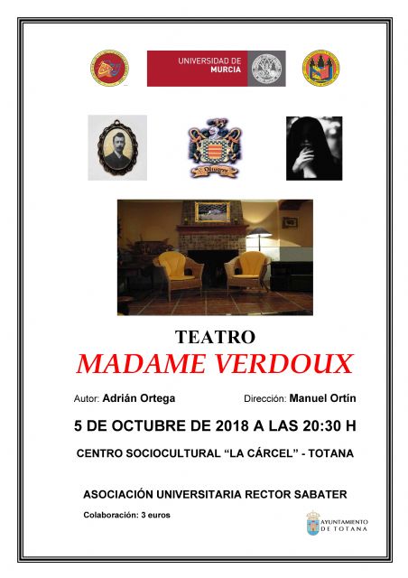 El Centro Sociocultural 'La Cárcel' acoge el viernes 5 de octubre la obra de teatro 'Madame Verdoux'