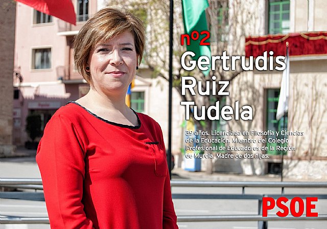 Gertru R. Tudela, orgullosa de defender las siglas PSOE