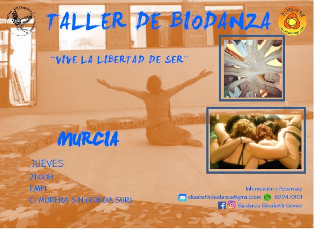 Biodanza cada miércoles en Totana y jueves en Murcia con Biodanza Elisabeth Gómez