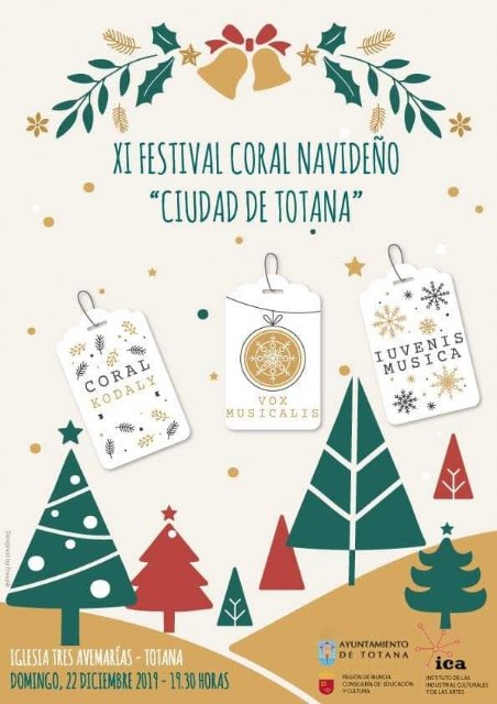 Mañana tendrá lugar el XI Festival Coral Navideño 'Ciudad de Totana'