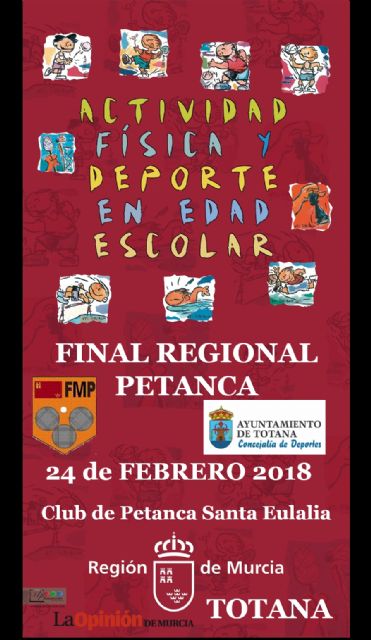 La Final Regional de Petanca de Deporte Escolar tendrá lugar este sábado