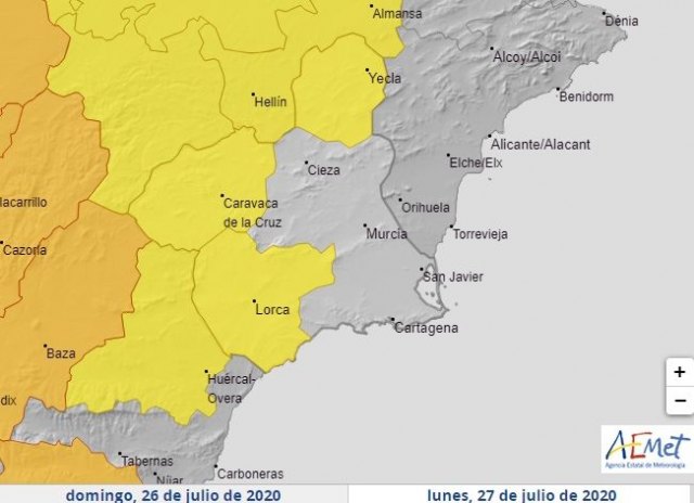 Suben las temperaturas en los próximos días, lo que hará que se activen los avisos en la Región de Murcia
