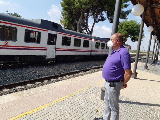 El alcalde invita y anima a la ciudadanía a participar en la concentración por la defensa de la línea ferroviaria Murcia-Águilas