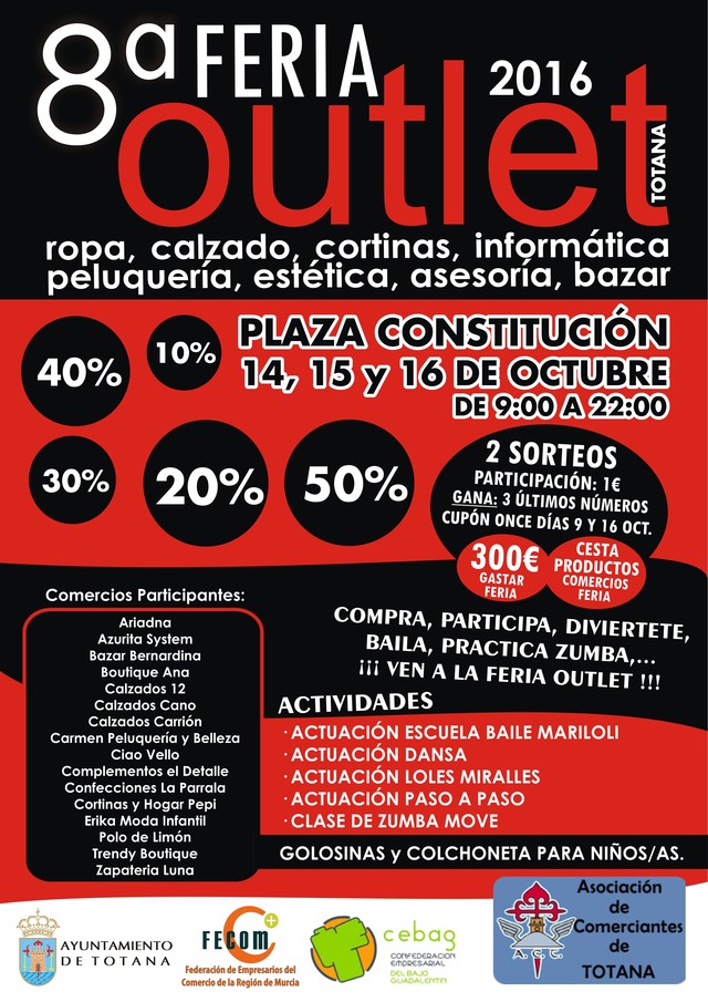 La 8ª Feria Outlet tendrá lugar del 14 al 16 de Octubre en la Plaza de la Constitución