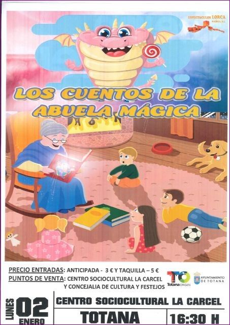 El espectáculo infantil 'Los Cuentos de la abuela mágica' tendrá lugar el 2 de enero en el Centro Sociocultural 'La Cárcel'