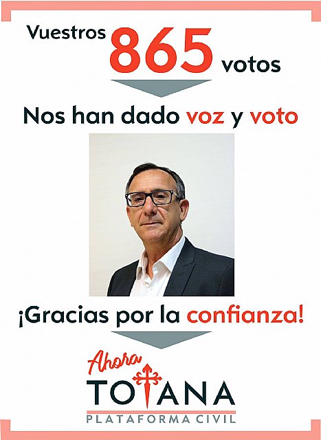 Ahora Totana desmiente los 'falsos rumores' difundidos y aseguran que su concejal electo Jose Antonio Andreo Moreno recogerá su acta